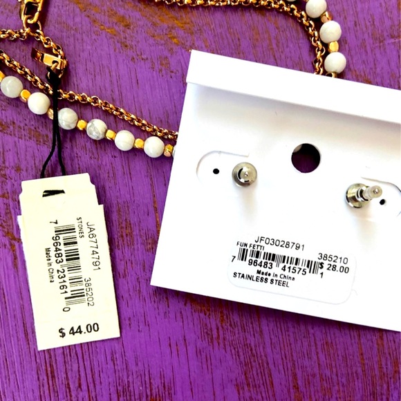 Fossil rose gold earrings and bracelet set - Picture 4 of 4